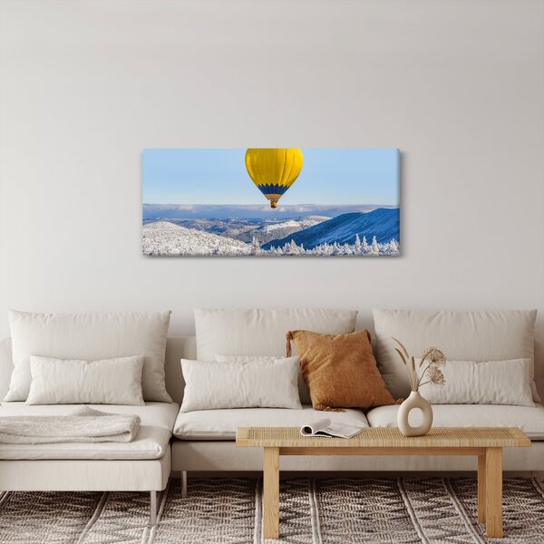 Obraz - Let nad zimnou krajinou (120x50 cm)