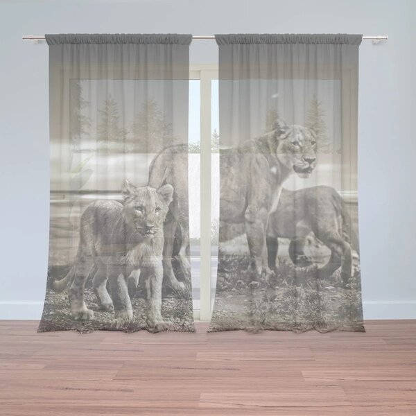 Sablio Záclony Levica a levíčatá: 2ks 150x250cm
