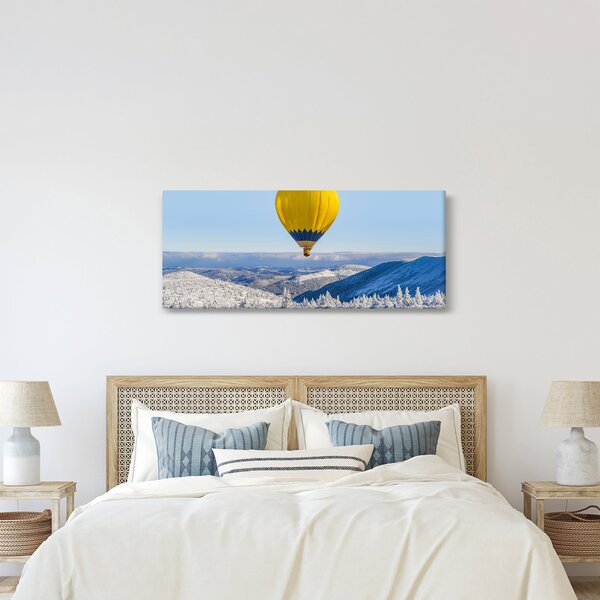 Obraz - Let nad zimnou krajinou (120x50 cm)