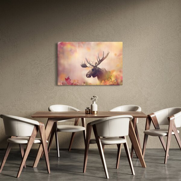 Obraz - Sob v jesennom lístí (90x60 cm)