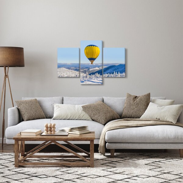 Obraz - Let nad zimnou krajinou (90x60 cm)