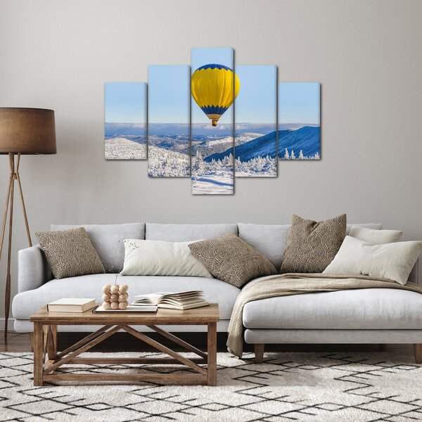 Obraz - Let nad zimnou krajinou (150x105 cm)