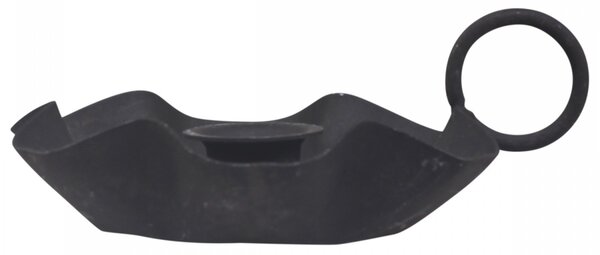 Čierny antik svietnik na úzku sviečku Flower - Ø 9cm - Chic Antique