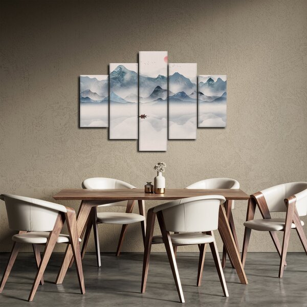 Obraz - Údolie modrých hôr (150x105 cm)