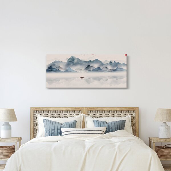 Obraz - Údolie modrých hôr (120x50 cm)