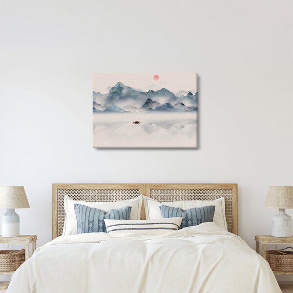 Obraz - Údolie modrých hôr (70x50 cm)