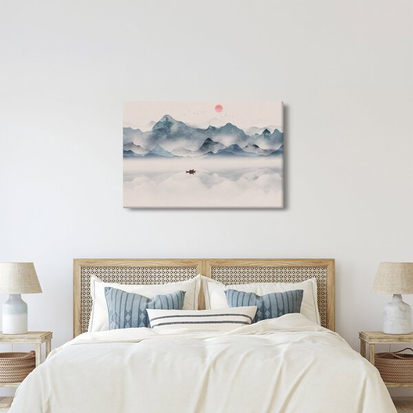 Obraz - Údolie modrých hôr (90x60 cm)