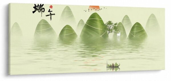 Obraz - Údolie zelených hôr (120x50 cm)