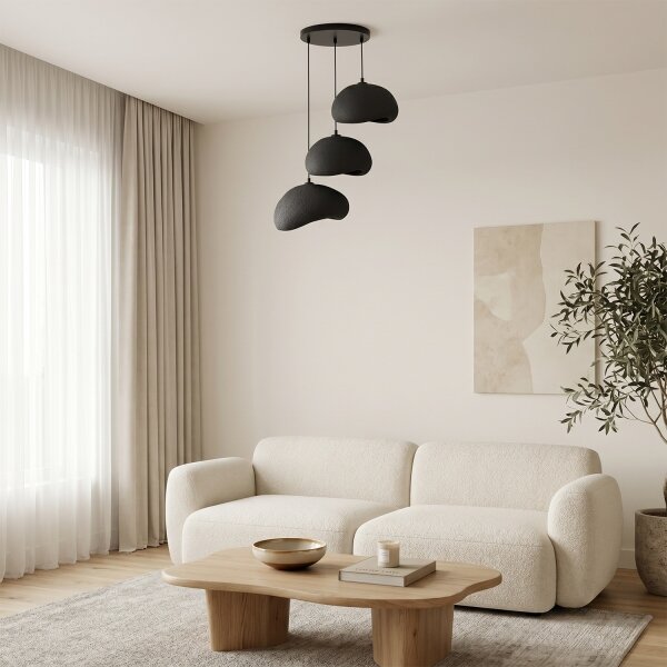 Brilagi - Závesný luster na lanku WABI SABI 3xE27/40W/230V priemer 60 cm čierna