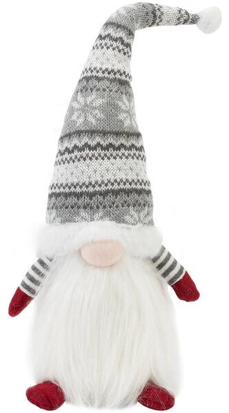 Tutumi - Vianočný škriatok - biela/sivá/červená - 48 cm