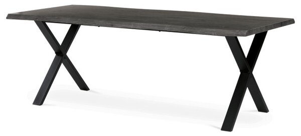 Jedálenský stôl HT-F4321 sivý dub / čierny