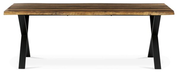 Jedálenský stôl HT-F4321 staré drevo / čierny