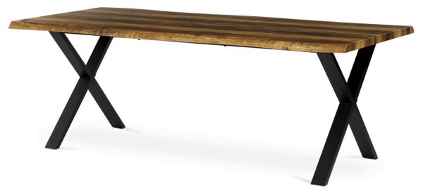 Jedálenský stôl HT-F4321 staré drevo / čierny