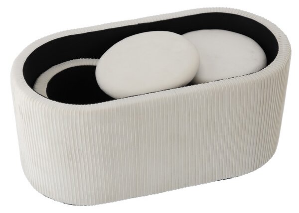 Set troch taburetiek ARVION biele PHO5970 (3 ks)