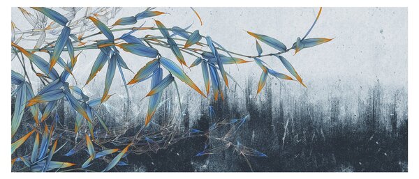 Obraz - Bambus na stene (120x50 cm)
