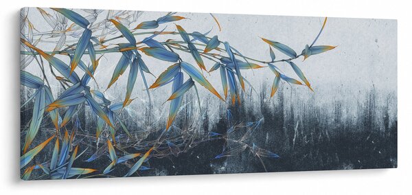 Obraz - Bambus na stene (120x50 cm)