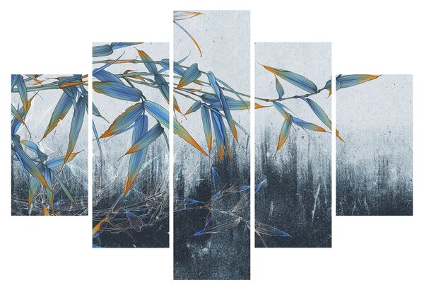 Obraz - Bambus na stene (150x105 cm)