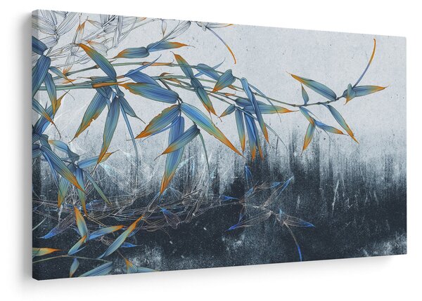 Obraz - Bambus na stene (90x60 cm)
