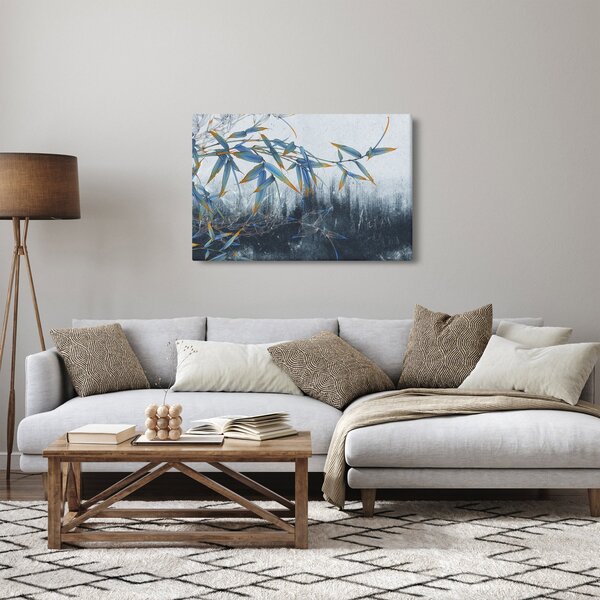 Obraz - Bambus na stene (90x60 cm)