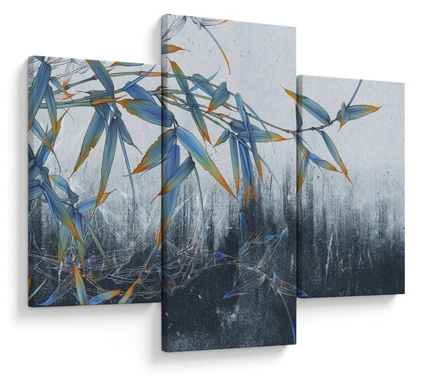 Obraz - Bambus na stene (90x60 cm)