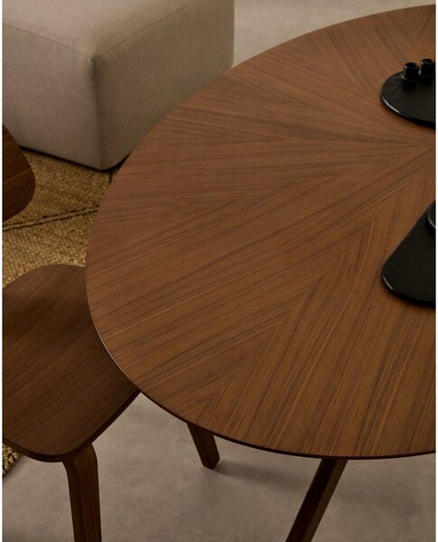 Jedálenský stôl s doskou v dekore orechového dreva 110x180 cm Naanim – Kave Home