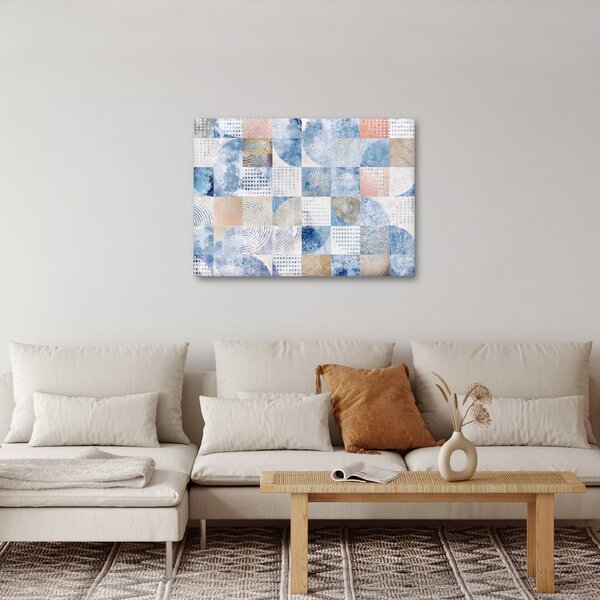 Obraz - Geometrické tvary na stene (70x50 cm)