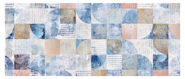 Obraz - Geometrické tvary na stene (120x50 cm)