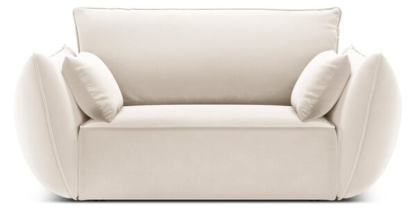 Béžové zamatové kreslo Vanda – Mazzini Sofas