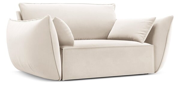 Béžové zamatové kreslo Vanda – Mazzini Sofas