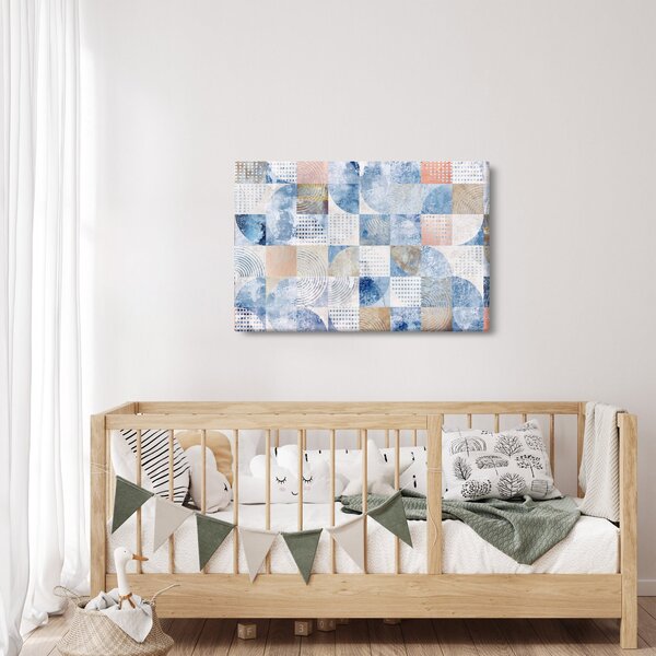 Obraz - Geometrické tvary na stene (90x60 cm)
