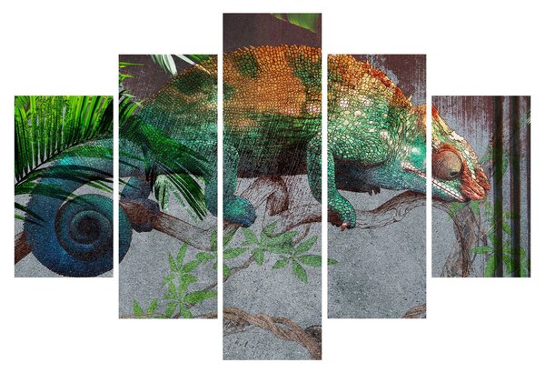 Obraz - Chameleon (150x105 cm)