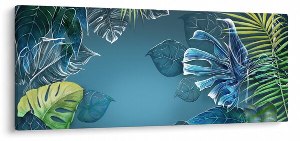 Obraz - Listy tropických rastlín (120x50 cm)