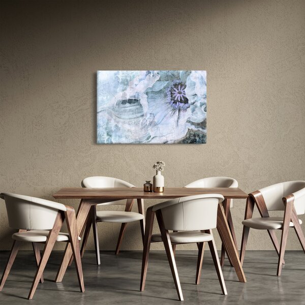 Obraz - Kvetinová freska na tehlovej stene (90x60 cm)
