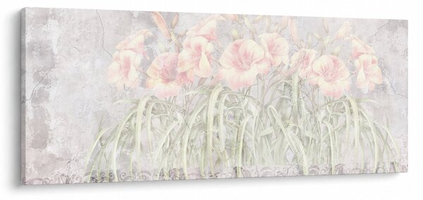 Obraz - Freska ľalií (120x50 cm)