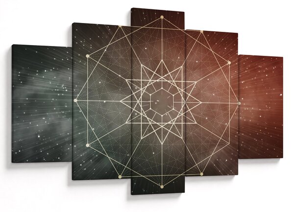 Obraz - Vesmírny dodecagram (150x105 cm)