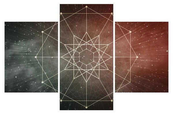 Obraz - Vesmírny dodecagram (90x60 cm)