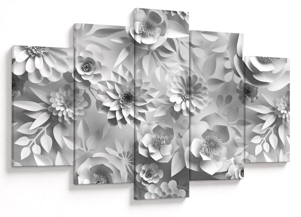 Obraz - Biele kvety (150x105 cm)