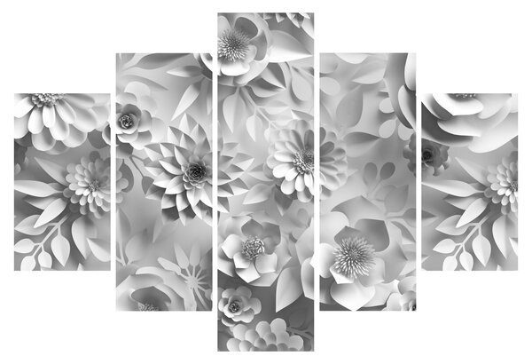Obraz - Biele kvety (150x105 cm)