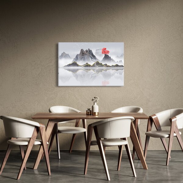 Obraz - Hory v hmle (90x60 cm)