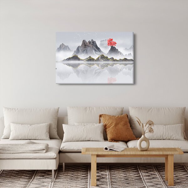 Obraz - Hory v hmle (90x60 cm)