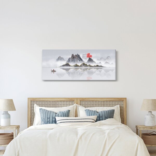Obraz - Hory v hmle (120x50 cm)