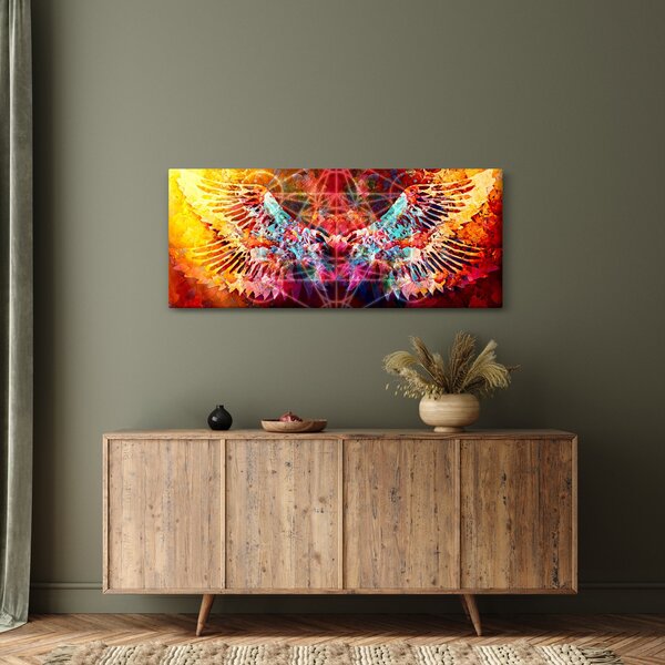 Obraz - Merkaba s krídlami, abstrakcia (120x50 cm)