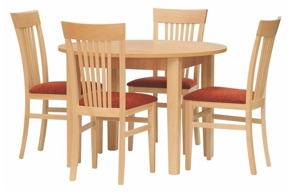 Stima okrúhly drevený jedálenský stôl FIT 95 Rozklad: + 35 cm rozklad, Vyberte variant ->: Buk