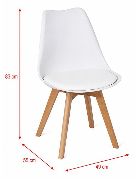 Set - 4 ks Jedálenské stoličky AVENBERG SKANDI biela