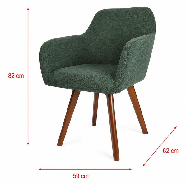 Set - 2 ks Jedálenská stolička AVENBERG NORD zelená