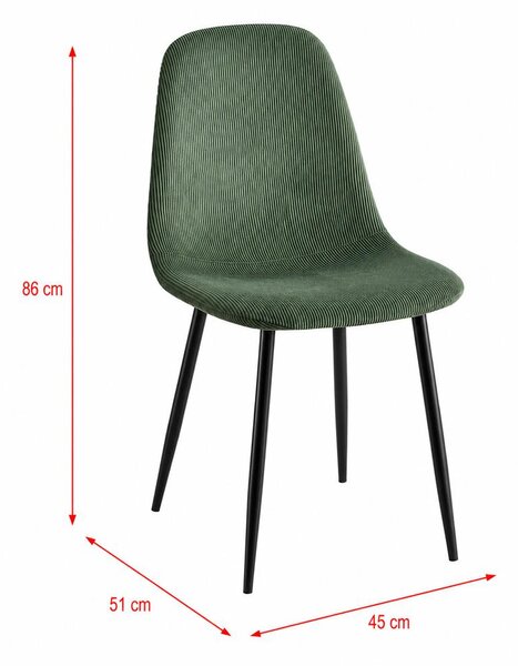 Set - 4 ks Jedálenská stolička AVENBERG RIVA zelená