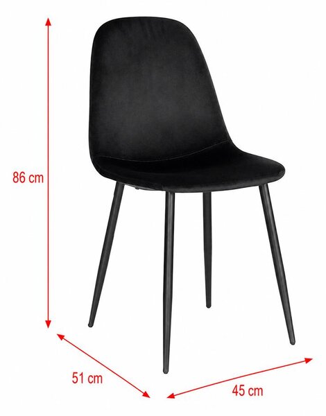 Set - 4 ks Jedálenská stolička AVENBERG RIVA černá