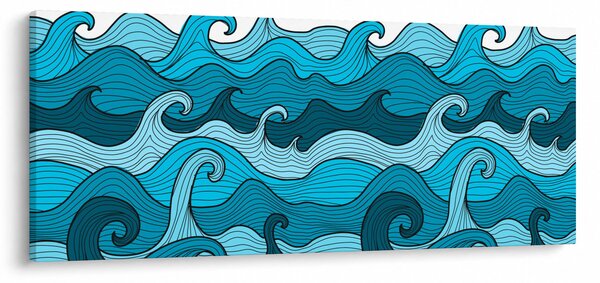 Obraz - Abstrakcia, more (120x50 cm)