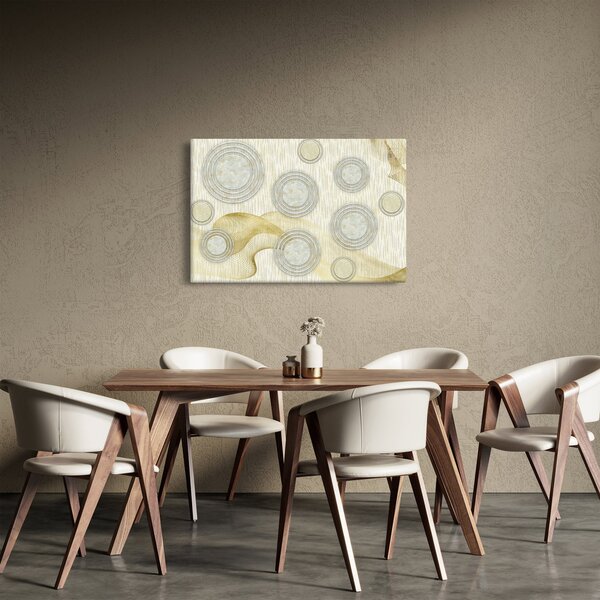 Obraz - Abstrakcia, mramorové kruhy (90x60 cm)