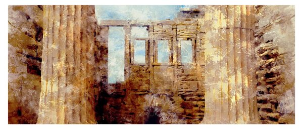 Obraz - Érechthéion, Atény, Grécko (120x50 cm)
